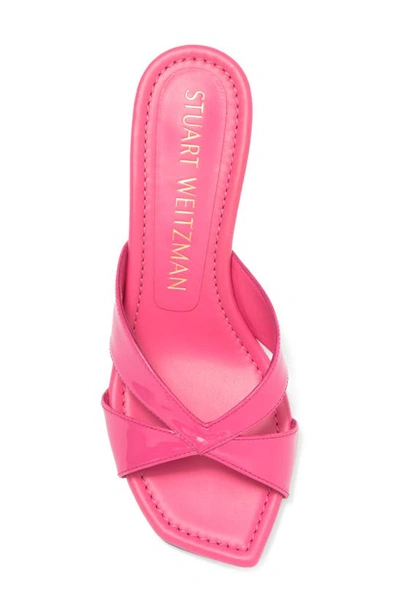 Shop Stuart Weitzman Miami Xcurve 50 Slide Sandal In Hot Pink