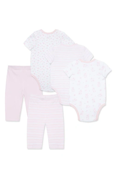 Shop Little Me Spring Bodysuits & Leggings Set In Pink