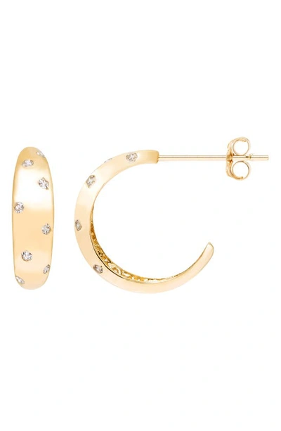 Shop A & M 14k Gold & Cubic Zirconia Hoop Earrings In Yellow