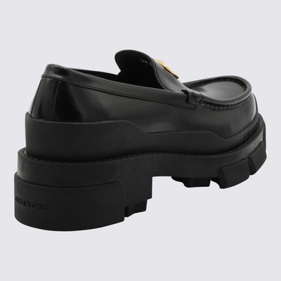 Shop Givenchy Black Leather Terra Loafers