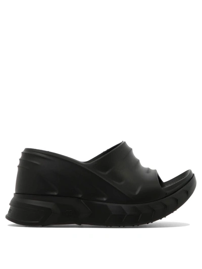 Shop Givenchy Marshmallow Wedge Sandals In Black