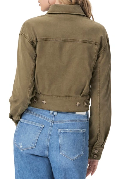 Shop Paige Cerra Crop Utility Jacket In Vintage Military Green