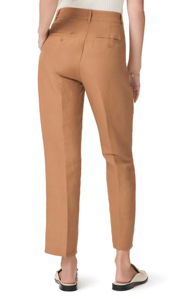 Shop Paige Cassini Linen Blend Pants In Teak