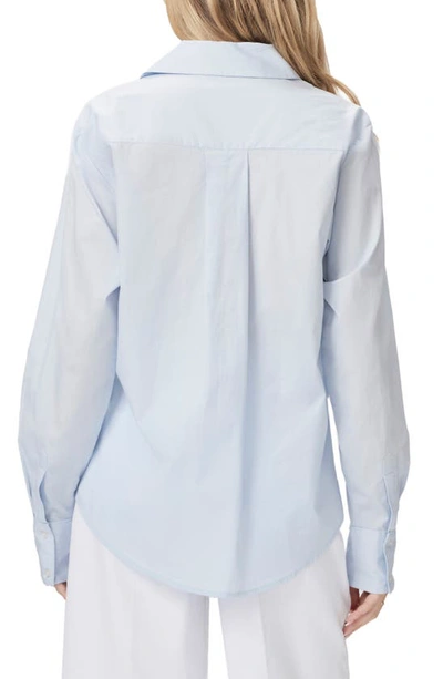 Shop Paige Christa Cotton Button-up Shirt In Oxford Blue