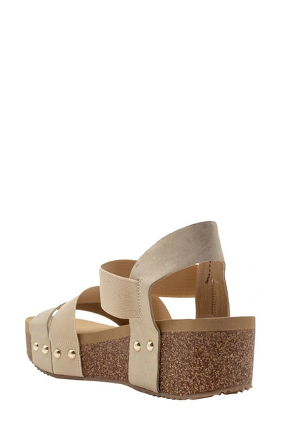 Volatile Picnic Water Resistant Platform Sandal In Gold