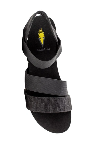 Shop Volatile Picnic Water Resistant Platform Sandal In Black