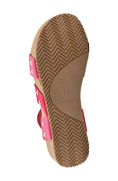 Shop Volatile Picnic Water Resistant Platform Sandal In Fuchsia
