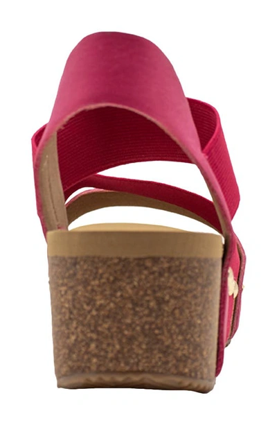 Volatile Picnic Water Resistant Platform Sandal In Fuchsia