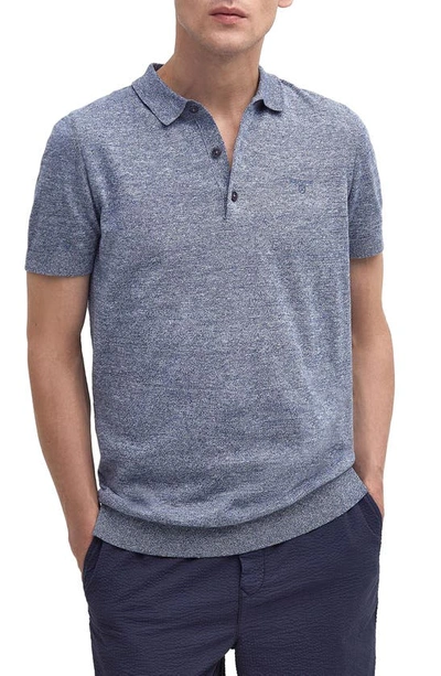Shop Barbour Buston Cotton & Linen Polo In Chambray
