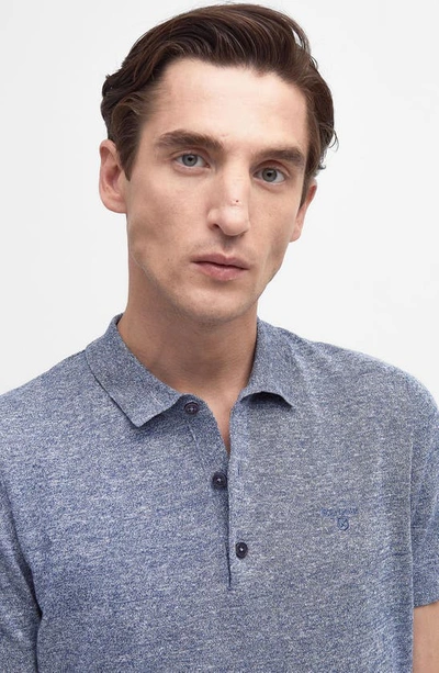 Shop Barbour Buston Cotton & Linen Polo In Chambray