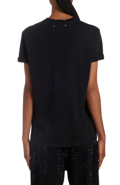 Shop Golden Goose Distressed Slim Fit Cotton Jersey T-shirt In Vintage Black