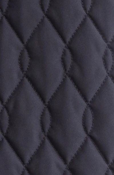 Shop Agnona Quilted Equestrian Jacket In Navy