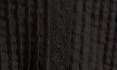 Loveshackfancy Docila Lace & Pintuck Detail Cotton Minidress In Black