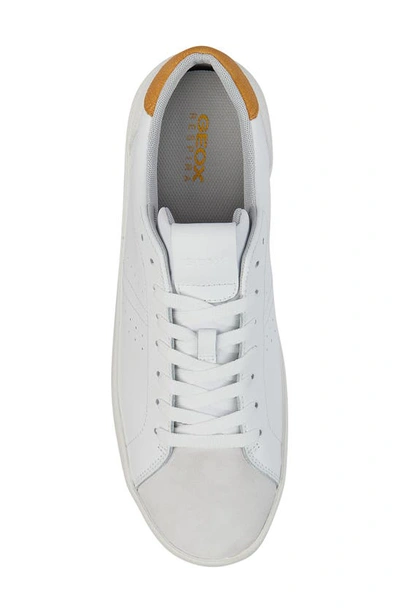 Shop Geox Affile Sneaker In White/ Yellow
