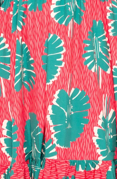 Buxom Couture Print Smocked Midi Dress In Pink Multi