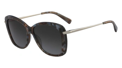 Shop Longchamp Women's 56mm Marble Brown Azure Sunglasses In Multi