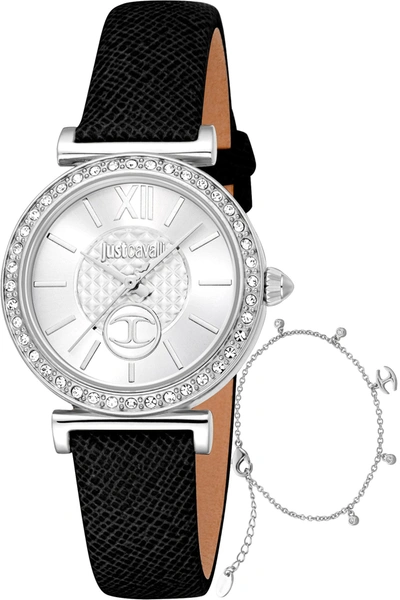 Shop Just Cavalli Women's 30mm Quartz Watch In Black