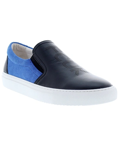 Shop French Connection Marcel Leather & Suede Sneaker In Black