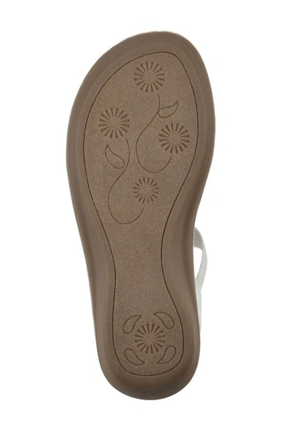 Cliffs By White Mountain Camryn Strappy Wedge Sandal In Silver/ Met/ Sueded Smooth
