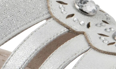 Cliffs By White Mountain Camryn Strappy Wedge Sandal In Silver/ Met/ Sueded Smooth