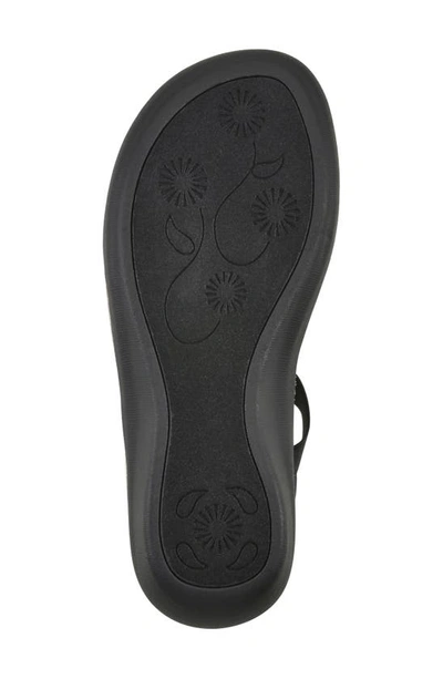 Cliffs By White Mountain Camryn Strappy Wedge Sandal In Black/ Nubuck