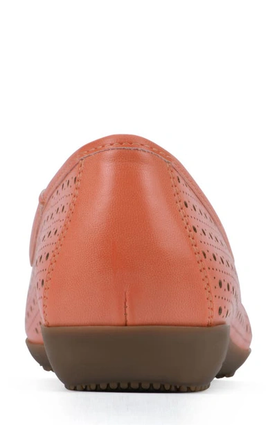 Shop Cliffs By White Mountain Cheryl Ballet Flat In Tangerine/ Burnished/ Smooth