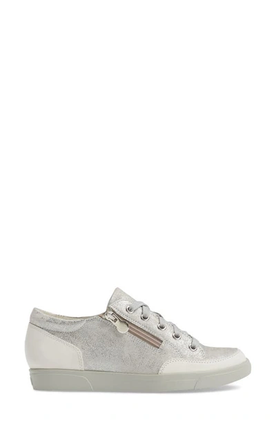 Shop Munro Gabbie Sneaker In White Metallic Printed Leather