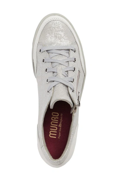 Shop Munro Gabbie Sneaker In White Metallic Printed Leather