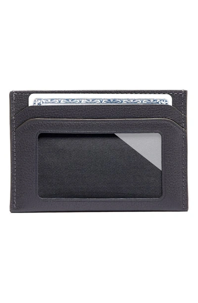 Shop Tumi Nassau Slim Leather Card Case In Grey Texture