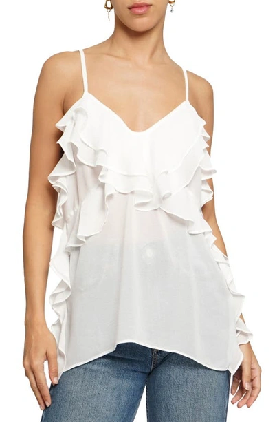 Shop Know One Cares Ruffle Chiffon Camisole In White