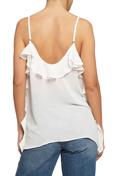 Shop Know One Cares Ruffle Chiffon Camisole In White