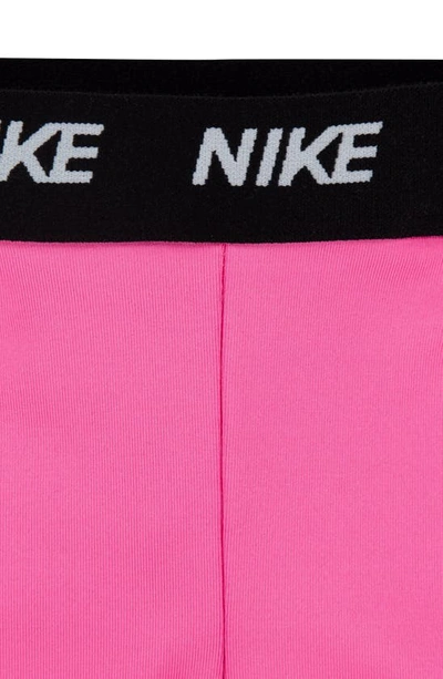 Shop Nike Dri-fit Half Zip Jacket & Bike Shorts Set In Pink Glow