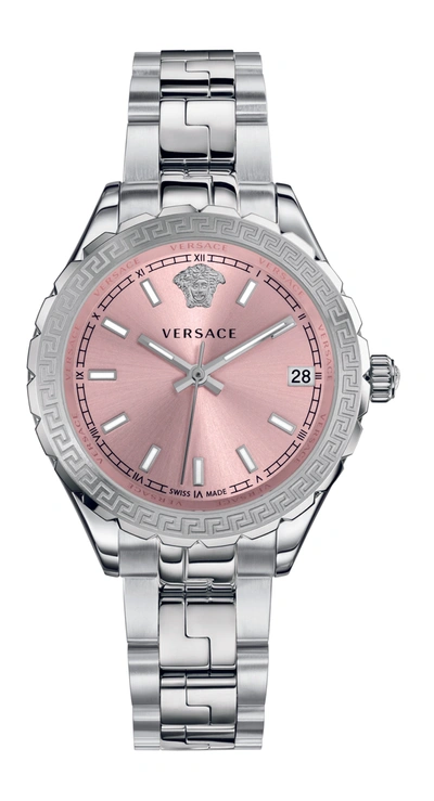 Shop Versace Women's Hellenyium 35mm Quartz Watch In Silver