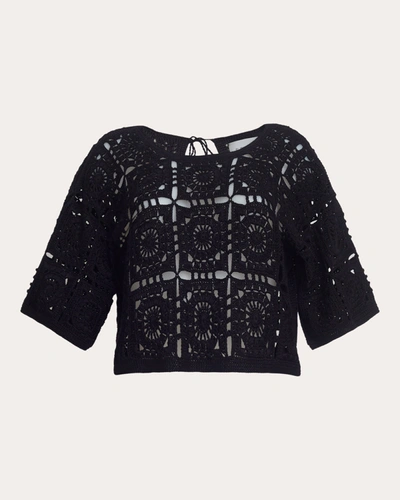 Shop Eleven Six Women's Arden Crocheted Crop Top In Black