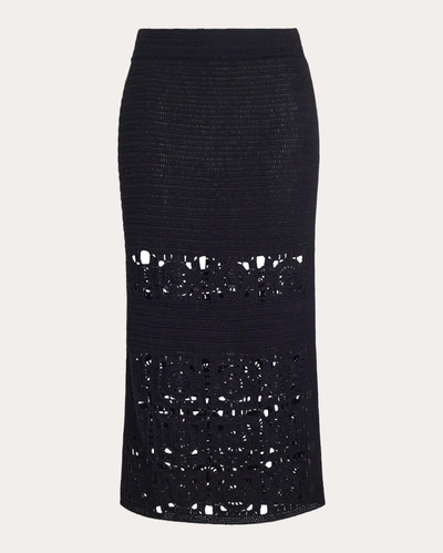 Shop Eleven Six Women's Jana Crocheted Midi Skirt In Black