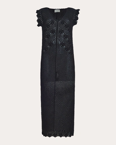 Shop Eleven Six Women's Ines Crocheted Midi Dress In Black