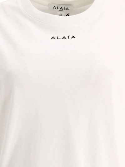 Shop Alaïa T-shirt With Bodysuit In White