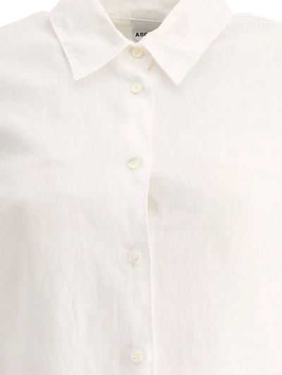 Shop Aspesi Linen Shirt In White