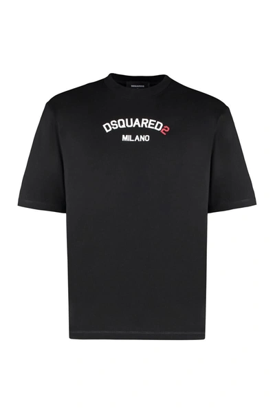 Shop Dsquared2 Cotton Crew-neck T-shirt In Black
