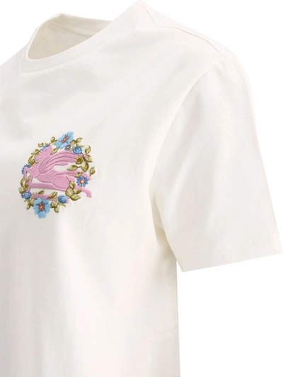 Shop Etro T-shirt With Embroidery In White