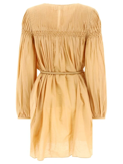 Shop Isabel Marant Étoile "adeliani" Dress In Beige