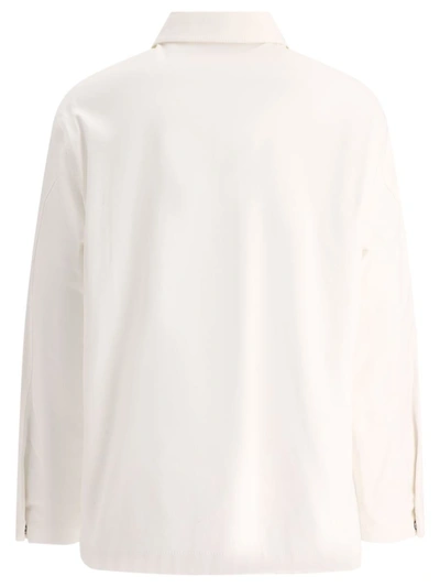 Shop Valentino Giacca  Con V Detail Gommata In White