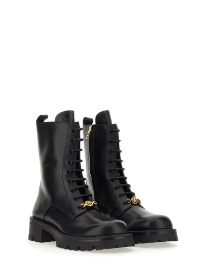 Shop Versace Boot With Laces Alia In Black