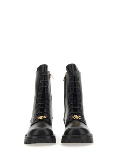 Shop Versace Boot With Laces Alia In Black