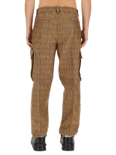 Shop Versace Cargo Pants In Multicolour