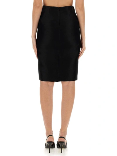 Shop Versace Midi Longuette Skirt In Black