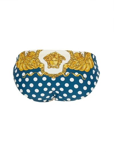 Shop Versace Seashell Baroque Beach Briefs In Multicolour