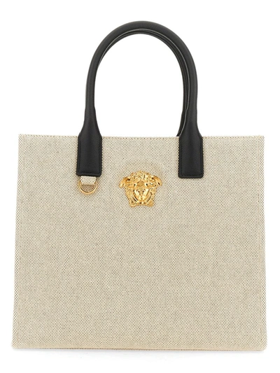 Shop Versace Small Shopper Bag "the Jellyfish" In Ivory