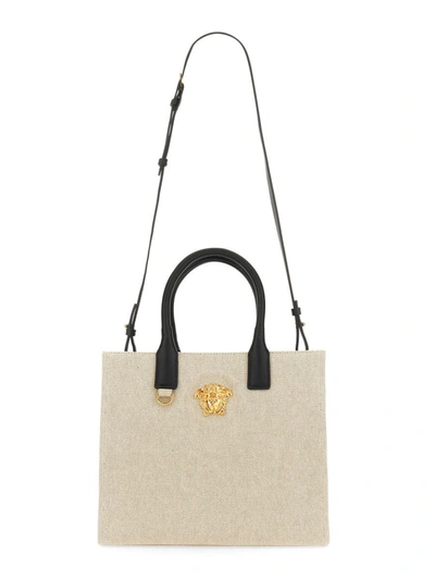 Shop Versace Small Shopper Bag "the Jellyfish" In Ivory