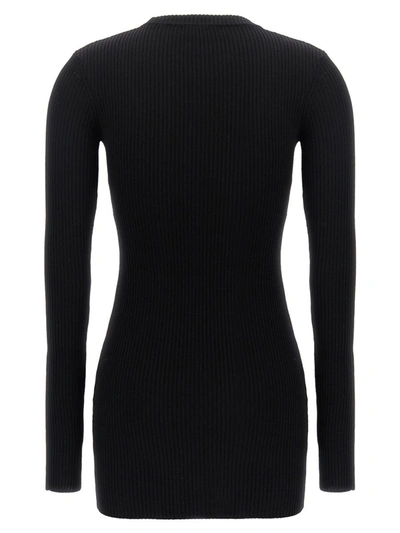 Shop Wardrobe.nyc Ribbed Mini Dress In Black